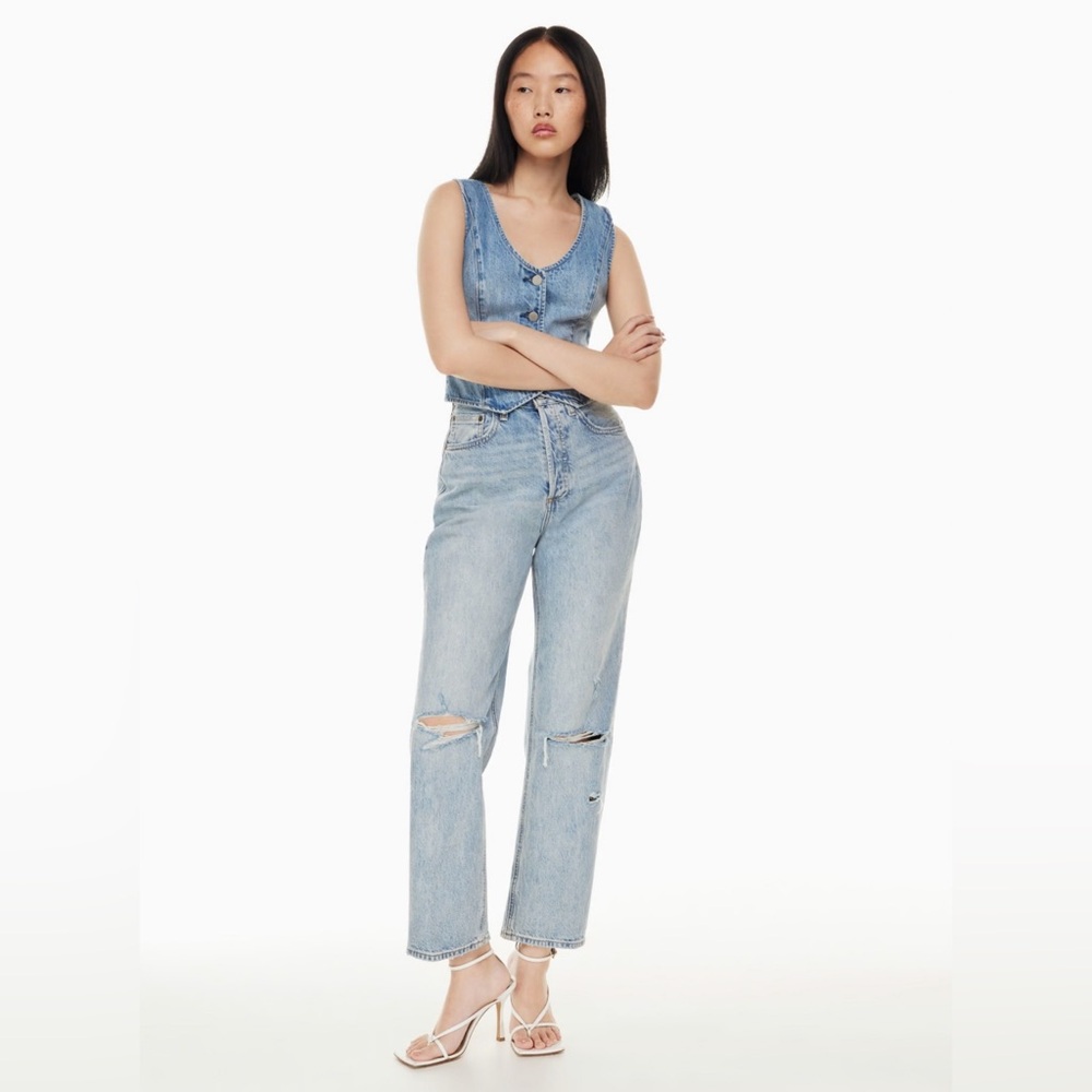 Aritzia Denim Forum Joni High Rise Loose Jeans 28/6 Blue Y2K ADD TO A BUNDLE